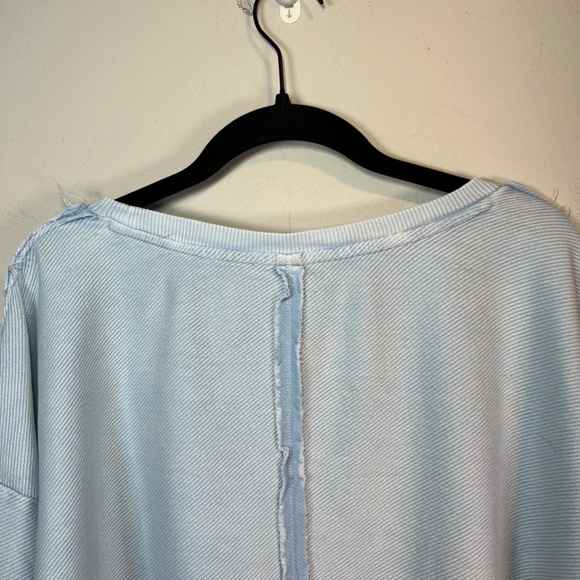 New Directions Studio Women's Raw Seam Loop Pullover Light Blue Textured Size XL - Picture 10 of 11